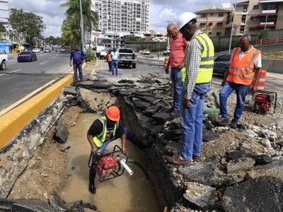 Caasd trabaja en tres averías que afectan al Gran Santo Domingo