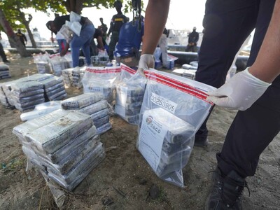 Cocaína incautada en costa sur de Santo Domingo supera la tonelada