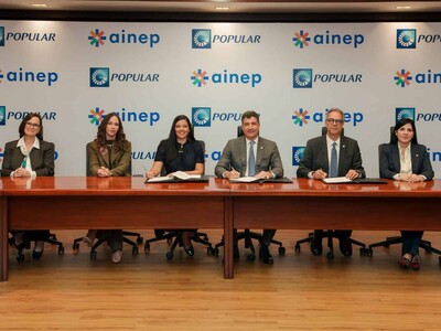 Banco Popular y AINEP firman alianza para fortalecer la educación