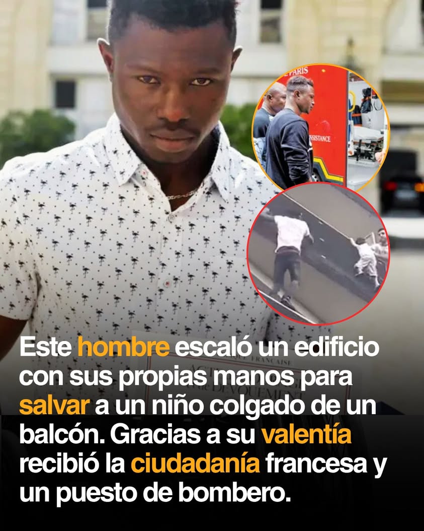 ❤️ ESCALÓ UN EDIFICIO CON SUS PROPIAS MANOS PARA SALVAR A UN NIÑO… Y SU VALENTÍA LE CAMBIÓ LA VIDA Mamoudou Gassama era...