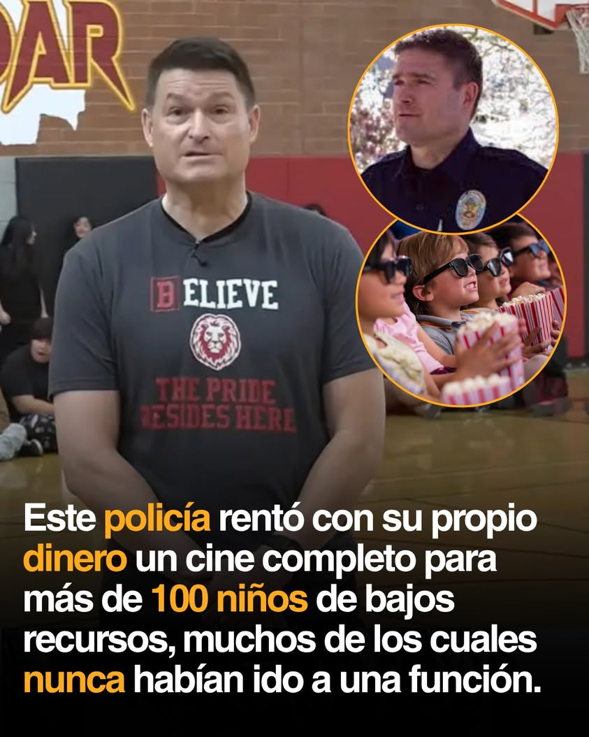 🎬 SE CANCELÓ SU PASEO DE FIN DE AÑO… ASÍ QUE UN POLICÍA LES RENTÓ UN CINE ENTERO CON SU PROPIO DINERO Los niños de una...