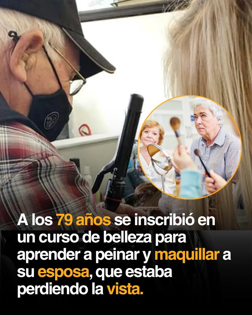 ❤️ A LOS 79 AÑOS SE INSCRIBIÓ EN UN CURSO DE BELLEZA… PARA SEGUIR HACIENDO SENTIR HERMOSA A SU ESPOSA Un día, un hombre...