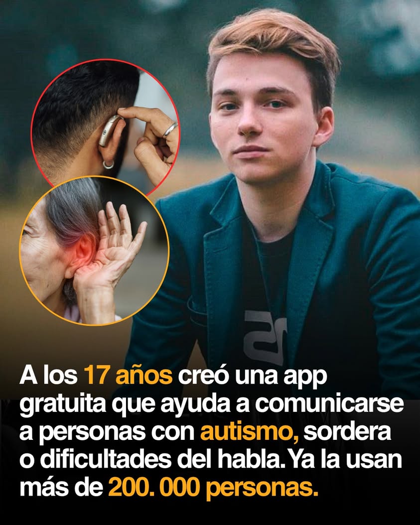 📱 SIENDO CASI UN ADOLESCENTE, CREÓ UNA APP QUE LE DA VOZ A QUIENES NO PUEDEN HABLAR Mientras muchos jóvenes de su edad...