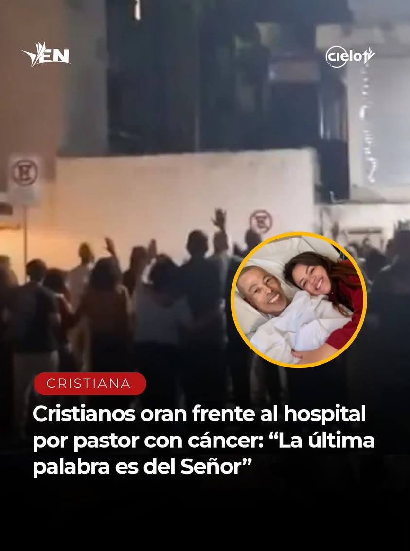 Un grupo de cristianos realizó una cadena de oración por el pastor Marquinhos Menezes frente al hospital donde se encuen...