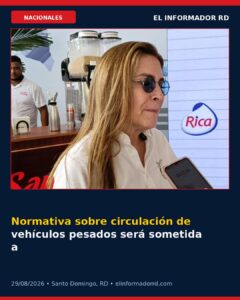 Normativa sobre circulación de vehículos pesados será sometida a Sala Capitular del Distrito Nacional