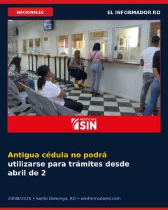 Antigua cédula no podrá utilizarse para trámites desde abril de 2027