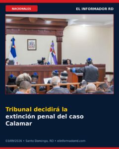 Tribunal decidirá la extinción penal del caso Calamar