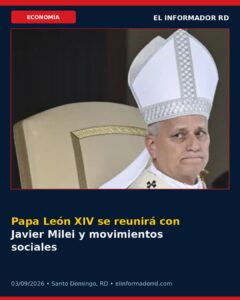 Papa León XIV se reunirá con Javier Milei y movimientos sociales durante su visita a Argentina