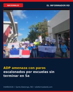 ADP amenaza con paros escalonados por escuelas sin terminar en Santiago