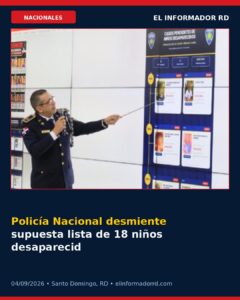 Policía Nacional desmiente supuesta lista de 18 niños desaparecidos que circula en redes sociales