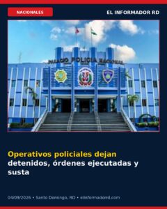 Operativos policiales dejan detenidos, órdenes ejecutadas y sustancias ocupadas en el país