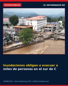 Inundaciones obligan a evacuar a miles de personas en el sur de China