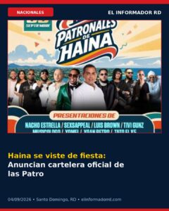 Haina se viste de fiesta: Anuncian cartelera oficial de las Patronales con grandes estrellas de la música