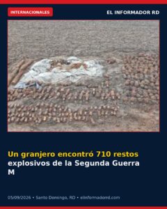 Un granjero encontró 710 restos explosivos de la Segunda Guerra Mundial en un campo de Płońsk, en Polonia