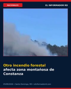 Otro incendio forestal afecta zona montañosa de Constanza