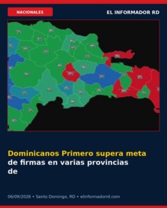 Dominicanos Primero supera meta de firmas en varias provincias del país