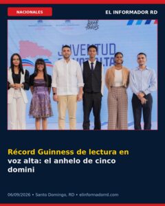 Récord Guinness de lectura en voz alta: el anhelo de cinco dominicanos que busca recuperar un logro
