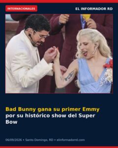 Bad Bunny gana su primer Emmy por su histórico show del Super Bowl