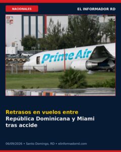 Retrasos en vuelos entre República Dominicana y Miami tras accidente de avión de carga