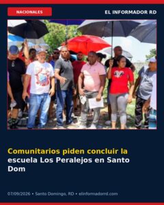 Comunitarios piden concluir la escuela Los Peralejos en Santo Domingo Oeste