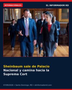 Sheinbaum sale de Palacio Nacional y camina hacia la Suprema Corte entre muestras de apoyo