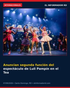 Anuncian segunda función del espectáculo de Luli Pampín en el Teatro Nacional, tras sold out de la primera presentación