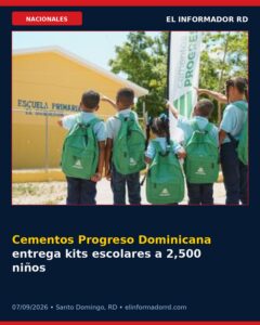 Cementos Progreso Dominicana entrega kits escolares a 2,500 niños