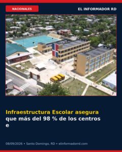 Infraestructura Escolar asegura que más del 98 % de los centros educativos funciona con normalidad