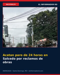 Acatan paro de 24 horas en Salcedo por reclamos de obras