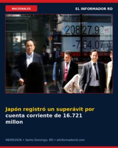 Japón registró un superávit por cuenta corriente de 16.721 millones de euros en julio