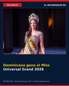 Dominicana gana el Miss Universal Grand 2026