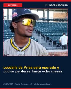 Leodalis de Vries será operado y podría perderse hasta ocho meses
