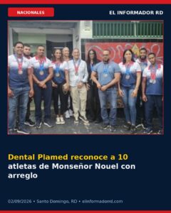 Dental Plamed reconoce a 10 atletas de Monseñor Nouel con arreglo bucal completo