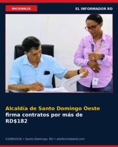 Alcaldía de Santo Domingo Oeste firma contratos por más de RD$182 millones para ejecutar obras